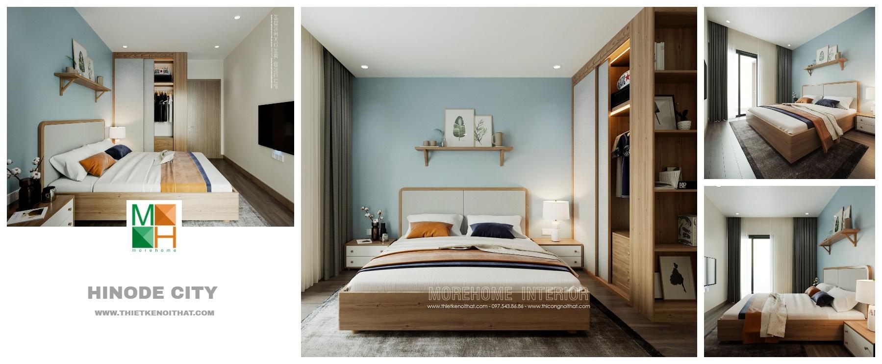 Thiết kế nội thất chung cư Hinode City Minh Khai hiện đại trẻ trung